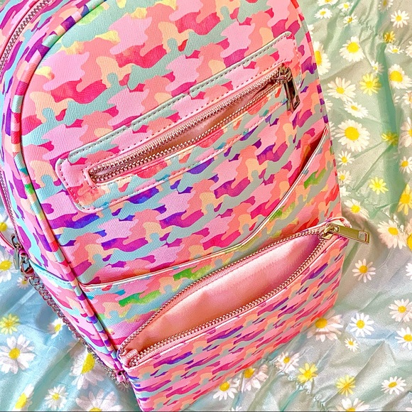 Rainbow Camo Camouflage Mini Backpack Chain Wallet main image 11